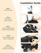 Relavel Rolling Makeup Train Case, Cosmetology Case on Wheels with 4 Clear Bags, Professional Makeup Artist Set Bags Cosmetic Storage Organizer with Adjustable Dividers, 360° Spinner Wheels, Black