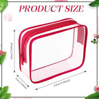 Weewooday 12 Pieces Clear Makeup Bags Cosmetic Storage Bags PVC Zipper Pouches Travel Waterproof Makeup Plastic Case for Women Organizing Toiletries Traveling Bathroom