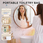 TOPEAST 2025 Graduation Gifts for Her - Hanging Toiletry Bag for Women, Travel Toiletry Bag Makeup Bag, Personalized Travel Essentials for Women - Letter G, Blue