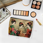 Japanese-style Woman Makeup Bag, Large Capacity Travel Makeup Case Cosmetic Bags for Women, Portable Pouch Purse Travel Essentials Toiletries Accessories, Christmas Birthday Gifts for Women