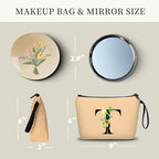 Women Birthday Unique Bride to be Bridal Shower Initial Gifts for Mom Sister Friend Her Teacher Aunt Makeup Cosmetic Bag with Mirror Mothers Day Christmas Graduation T
