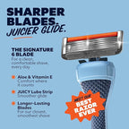 Dollar Shave Club | The Member Exclusive Shave Set | 4 Extra Close Refill Cartridges, 1 Handle (Blue), 1 Shave Butter 3 ounce, 1 Razor Cover, Razors for Men