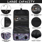 Travel Toiletry Bag for Women & Men Ethnic Purple Paisley Hanging Cosmetic Organizer Portable Waterproof Makeup Case Make Up Bag with Compartments Travel Essentials for Bathroom Shower