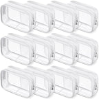 Weewooday 12 Pieces Clear Makeup Bags Cosmetic Storage Bags PVC Zipper Pouches Travel Waterproof Makeup Plastic Case for Women Organizing Toiletries Traveling (Small,Small,White Side Frosting)