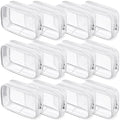Weewooday 12 Pieces Clear Makeup Bags Cosmetic Storage Bags PVC Zipper Pouches Travel Waterproof Makeup Plastic Case for Women Organizing Toiletries Traveling Bathroom(Large,White)