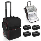 OCHEAL Large Makeup Train Case with 4 Clear Travel Makeup Bags Set, Cosmetic Makeup Case for Hairstylist, Hairdresser Storage Bag with Detachable Pouch,Heat Insulation and Anti-scalding Full layer