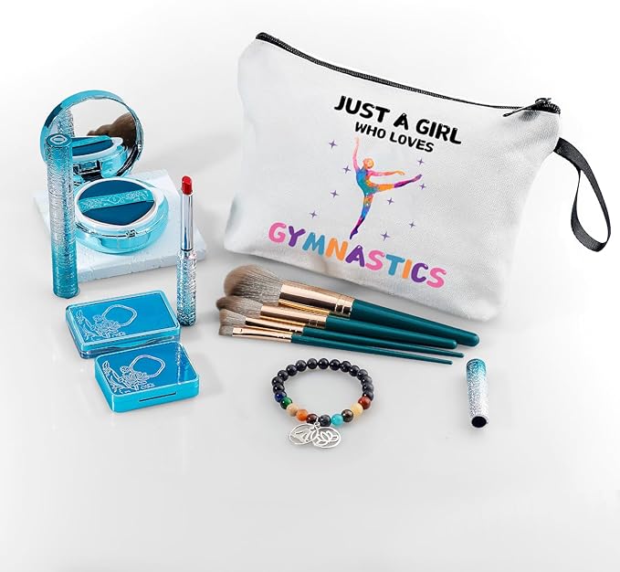 Gymnastics Cosmetic Bag, Travel & Daily Use, Gymnastics Theme, Multifunctional Makeup Bag, Gift for Girls & Women,Christmas