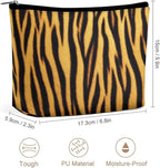 Women's Toiletry Bag, Travel Cosmetic Bag, Large Makeup Case, Wild Animal Tiger Skin Stripe Personality Fashion Zipper Cosmetic Case