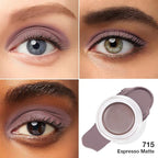 Single Cream Espresso Coffee Brown Matte Eyeshadow Palette Makeup, Natural Single Mini Instant Holographic Eyeshadow For Women, Sombras Crema Para Ojos, Talc, Paraben&Cruelty Free, 715