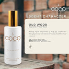 COCO by Stone 5oz All-in-One Spray (Oud Wood) Shake & Spray Formula for Fabric, Pillows, Interiors, Clothing, Home Fragrance Accessories, Room Perfume, Room Deodorizer, Vegan & Cruelty-Free