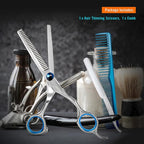 Stainless Steel Hair Cutting Scissors Thinning Shears 6.5 Inch Professional Salon Barber Haircut Scissors Family Use for Man Woman Adults Kids