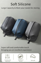 6"x 9.84" 4.5L Large Silicone Toiletry Bag,Waterproof Leakproof Foldable Travel Organizer,Dopp Kit Alternative for Men & Women,Navy Blue