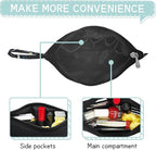 Gloppie Small Makeup Bag for Purse Cosmetic Bag for Women Little Beauty and Personal Bag Must Have Purse Essentials Black