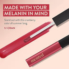 Mented Cosmetics Lip Gloss for Women Tinted Lip Balm Stain, Long Lasting Buildable Moisturizing Lipgloss Lipstick Topper, Made in USA, Cruelty Free Vegan Makeup, #1 Cran