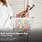 Speech Language Pathologist Gifts Makeup Bag for Women, SLP Gifts for Speech Language Pathologist, Speech Therapist Gifts, LP Appreciation Gifts, Speech Therapy Makeup Cosmetic Bag for Purse