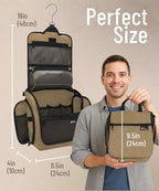 DD D&D Wanderlust D&D Hanging Travel Toiletry Bag for Men and Women – Cosmetics, Makeup and Toiletries Organizer Kit with 10 Compartments