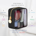DANCOUR Clear Makeup Bag Mini Makeup Bag for Purse Mini Pouch Purse Clear Pouch Small Cosmetic Cosmetic Travel Case Black