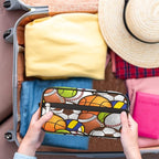 Sport Baseball Portable Travel Toiletry Bag, Volleyball Soccer Ball Cosmetic Organizer Makeup Bag Shower Shaving Bag for Men Women