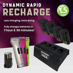 Artisan Power Quad Battery Charger for Wahl Arco and Arco SE Pet Hair Clippers | Durable Connectors, LEDs Status and a Powerful PD Type C Power Supply | Charges Four 1854 Batteries at Once