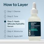 QRxLabs Hyaluronic Acid Serum with Vitamin B5-2 Fl Oz Hydrolific Serum - Deep Hydration & Superior Absorption - Chemical Peel Neutralizer - Paraben-Free & Cruelty-Free Beauty