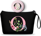 SEAMOON Women Birthday Unique Maid of Honor Friendship Gifts for Women Sister Bridesmaid Bride Personalized Travel Makeup Cosmetic Bag with Mirror Valentines Mothers Day Christmas Graduation O