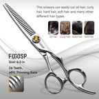 Thinning Shears for Hair Cutting Extremely Sharp Japan VG10 Steel Hairdressing Scissors for Barbers Salon Stylists CNC Craftsmanship Smoothing Cut Barber Scissors for Women Men (Blending Shear)