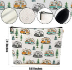 Camping Gifts for Women Camping Makeup Bag Camper Cosmetic Bag for Women Girls Camper Lovers Best Friend Daughter Travel Organizer Zipper Pouch Graduation Birthday Friendship Gifts