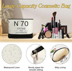 70th Birthday Gifts for Women Canvas Tote Bag Travel Gear, Unique 70 Years Old Gifts for Wife Sister Mom Aunt Friends Her, Vintage N°70 Handbag & Cosmetic Bag & Back in 1955 Poster