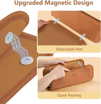 MOKURA Hot Hair Tools Travel Bag with Heat Resistant Mat Removable, Hair Accessories Organizer Case, Women Travel Essentials, Storage Pouch for Curling Iron Straightener Flat Iron Hair Dryer, Brown
