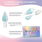 5 Pcs Liquid Eyeshadow Glitter Eyeliner Diamond Colorful Set with Shimmer and Waterproof Eye Shadow for Gift Eye Glitter Makeup（Colourful）