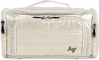Lug Trolley Medium Cosmetic Case, METALLIC CHAMPAGNE
