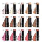 3 Pcs Cream Contour Stick Makeup Kit, Shades with Highlighter,Blush and Bronzer Contour Stick for Sculpt the Cheeks, Waterproof, Matte & Dewy Finish (Light-Medium,#02+#10+#12)