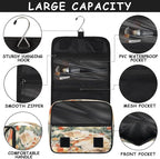 Travel Toiletry Bag for Women & Men Cute Animal Cat Art Hanging Cosmetic Organizer Portable Waterproof Makeup Case Make Up Bag with Compartments Travel Essentials for Bathroom Shower