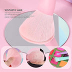 Docolor Makeup Brushes 17 Pcs Colourful Makeup Brush Set Premium Synthetic Kabuki Foundation Blending Face Powder Blush Concealers Eyeshadow Rainbow Makeup Brush Travel Friendly Valentine's Day Gift