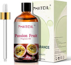 PHATOIL 3.38FL.OZ Passion Fruit Fragrance Oils for Aromatherapy, Essential Oils for Diffusers for Home, Perfect for Diffuser, Yoga, Skin Care, DIY Candle and Soap Making - 100ml
