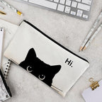 Black Cat Makeup Bag - Cosmetic Zipper Travel Toiletry Bag for Cat Lovers & Cat Moms & Teen Girls
