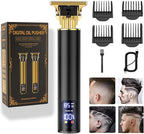 𝑵𝒆𝒘 𝑼𝒑𝒈𝒓𝒂𝒅𝒆𝒅 Hair Clippers for Mens Hair Trimmer T-Blade Trimmer Professional Haircut & Grooming Kit Rechargeable Clippers Hair Trimmer Shaver LCD Display (Black)