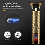 Hair Clippers for Mens Zero Gapped Cordless Hair Trimmer T-Blade Trimmer Professional Haircut & Grooming Kit Rechargeable Edgers Clippers Hair Trimmer Shaver Cutting Kit with LCD Display (Led-Tower)