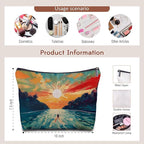 Hopeful Sunshine Makeup Bag - Sunshine Cosmetic Bag for Women, Summer Sunshine Lover Gift, Inspirational Women's Zippered Bag