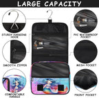 Travel Toiletry Bag for Women & Men Mermaid Rainbow Snowflake Hanging Cosmetic Organizer Portable Waterproof Makeup Case Make Up Bag with Compartments Travel Essentials for Bathroom Shower