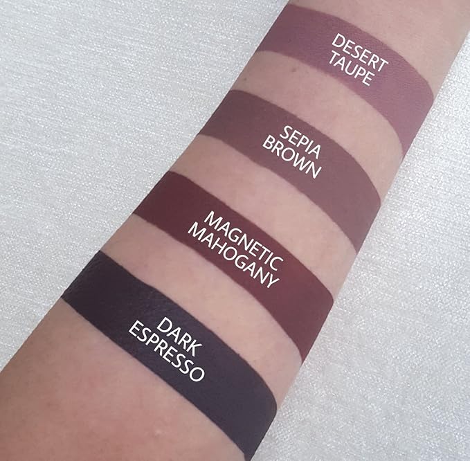 Aromi Chocolate Brown Liquid Lipstick | Dark Brown Nude Lip Color, Vegan and Cruelty-free, Long-lasting, Waterproof, Handmade (Magnetic Mahogany)