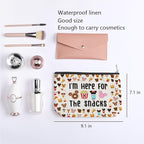 Magic Kingdom Lover Gift Halloween Snacks Cosmetic Bag Snacks Bag for Travel Cute Toiletry Bag for Girls Teens Friends Makeup Organizer Zipper Pouch (for The Snacks White)