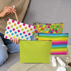 Cosmetic Bags for Women, Makeup Bag, Travel Bag for Toiletries Set, Makeup Bags Waterproof Cute Mothers Day Birthday Friendship Gifts for Girls Bestie Mom, Colorful Polka Dot Rainbow Neon Colors