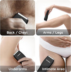Body Hair & Pubic Hair Trimmer for Men | Waterproof, USB-C Rechargeable, LED Light, Replaceable Ceramic Blade, Electric Ball Shavers, Manscape Kit, Mens Personal Groomer (Black)