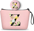 Happy Birthday Friendship Bridesmaid Team Gifts for Employees Women Mom Girl Daughter Teenage Personalized Make up Cosmetic Bag Travel with Mirror Mothers Day Christmas Graduation Z