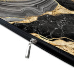 Cute Makeup Bag for Purse Canvas Waterproof Funny Cosmetic Bags for Women Zipper Travel Toiletry Pouch-Black Marble Makeup Bags