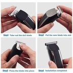 02144 Replacement Detachable T Blade Compatible with Wahl Trimmers 9864/9864SS/9686/9818A/9854L/9876L/9854 /WSS3L/SS2L etc - Japanese Stainless Steel 40mm Replacement Trimmer Blade #02144