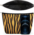 Women's Toiletry Bag, Travel Cosmetic Bag, Large Makeup Case, Wild Animal Tiger Skin Stripe Personality Fashion Zipper Cosmetic Case