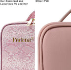 Travel Makeup Bag with LED Mirror – 3 Brightness Modes, Portable Lighted Makeup Case with Adjustable Dividers, Cosmetic Organizer Gift for Women (Pink)
