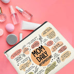Mom Gifts Makeup Bag Inspirational Gifts for Mother Mom Daily Affirmations Cosmetic Bag Zipper Makeup Pouch